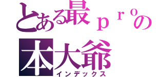 とある最ｐｒｏの本大爺（インデックス）