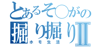 とあるそ◯がの掘り掘り生活Ⅱ（ホモ生活）