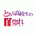 とある高校生の自惚れ（ナルシスト）