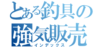 とある釣具の強気販売（インデックス）