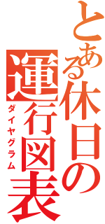 とある休日の運行図表（ダイヤグラム）