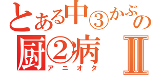 とある中③かぶれの厨②病Ⅱ（アニオタ）