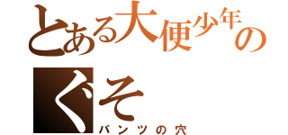 とある大便少年のぐそ（パンツの穴）