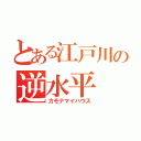 とある江戸川の逆水平（カモナマイハウス）