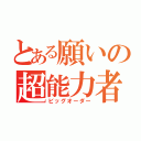 とある願いの超能力者（ビッグオーダー）