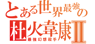 とある世界最強の杜火韋康Ⅱ（最強幻想殺手）