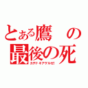 とある鷹の最後の死闘（カチドキアゲルゼ！）