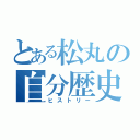 とある松丸の自分歴史（ヒストリー）