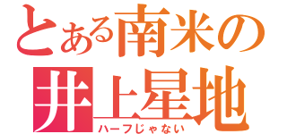 とある南米の井上星地（ハーフじゃない）