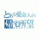 とある愛命人の帰宅所望（カエリテェ）