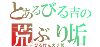 とあるびる吉の荒ぶり垢（びるけんガチ勢）