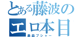 とある藤波のエロ本目録（鼻血ブシャー）