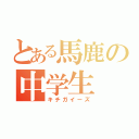 とある馬鹿の中学生（キチガイーズ）