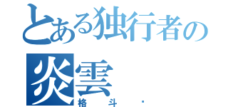 とある独行者の炎雲（格斗师）