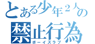 とある少年２人の禁止行為（ボーイズラブ）