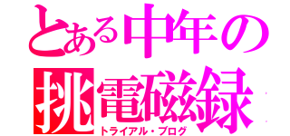 とある中年の挑電磁録（トライアル・ブログ）