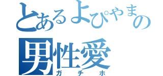 とあるよぴやまの男性愛（ガチホ）