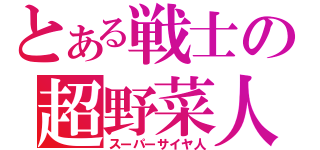 とある戦士の超野菜人（スーパーサイヤ人）