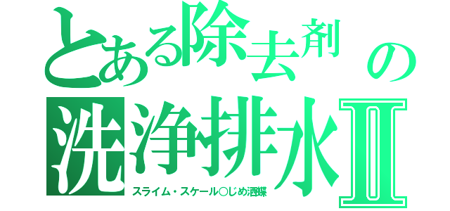 とある除去剤　洗濯海苔の洗浄排水原液Ⅱ（スライム・スケール○じめ洒蝶）