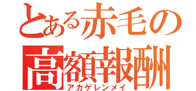 とある赤毛の高額報酬（アカゲレンメイ）