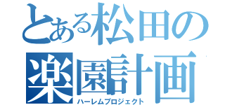 とある松田の楽園計画（ハーレムプロジェクト）