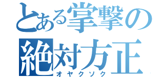 とある掌撃の絶対方正（オヤクソク）