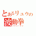 とあるリュウの波動拳（ハドゥーケン）