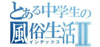 とある中学生の風俗生活Ⅱ（インデックス）