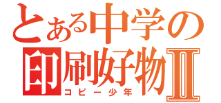 とある中学の印刷好物Ⅱ（コピー少年）