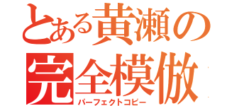 とある黄瀬の完全模倣（パーフェクトコピー）