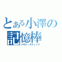 とある小澤の記憶棒（メモリースティック）