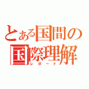 とある国間の国際理解（レポート）