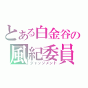 とある白金谷の風紀委員（ジャッジメント）