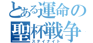 とある運命の聖杯戦争（ステイナイト）