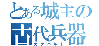 とある城主の古代兵器（カタパルト）