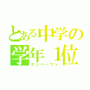 とある中学の学年１位（ナンバーワン）