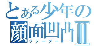 とある少年の顔面凹凸Ⅱ（クレーター）