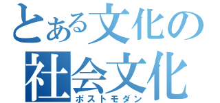 とある文化の社会文化（ポストモダン）