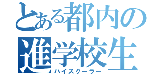 とある都内の進学校生（ハイスクーラー）