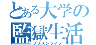 とある大学の監獄生活（プリズンライフ）