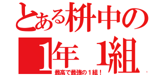 とある枡中の１年１組（最高で最強の１組！）