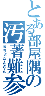 とある部屋隅の汚著難参（おちょなんさん）