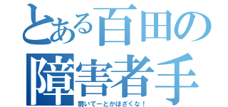 とある百田の障害者手帳（肩いてーとかほざくな！）