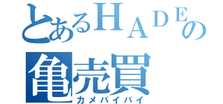 とあるＨＡＤＥ岡の亀売買（カメバイバイ）