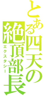 とある四天の絶頂部長（エクスタシー）