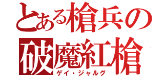 とある槍兵の破魔紅槍（ゲイ・ジャルグ）