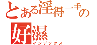 とある淫得一手の好濕（インデックス）