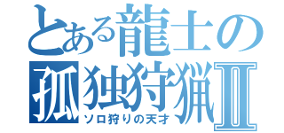 とある龍士の孤独狩猟Ⅱ（ソロ狩りの天才）