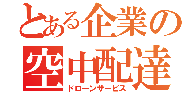 とある企業の空中配達（ドローンサービス）