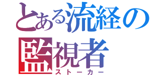 とある流経の監視者（ストーカー）